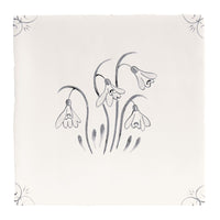 English Delft , Charcoal Snowdrop Grey Decorative Tiles Sale Porcelain Decorative Tiles Fired Earth