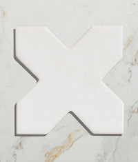 Fez Porcelain Cross White 15.5cm