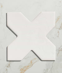 Fez Porcelain Cross White 15.5cm