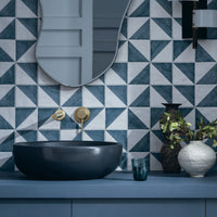 Fired Earth Capri Ocean Hand Painted Tile