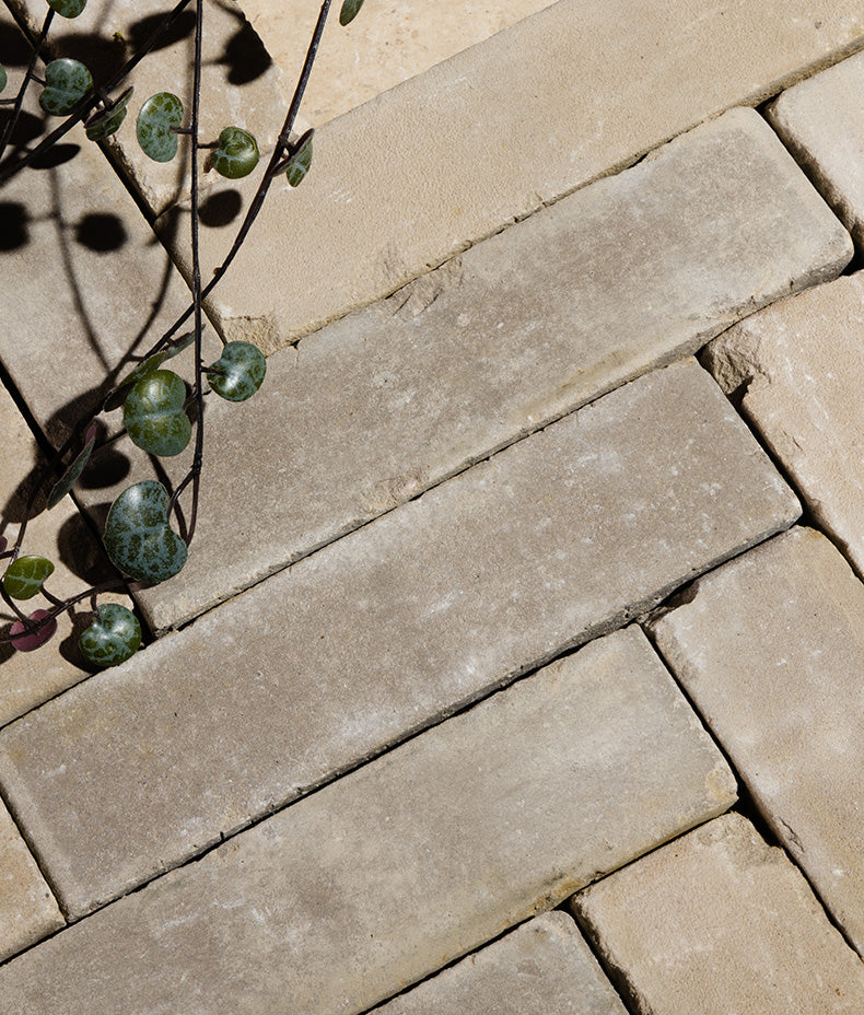 Flanders Buff Tumbled Clay Pavers 5.0x20.4cm