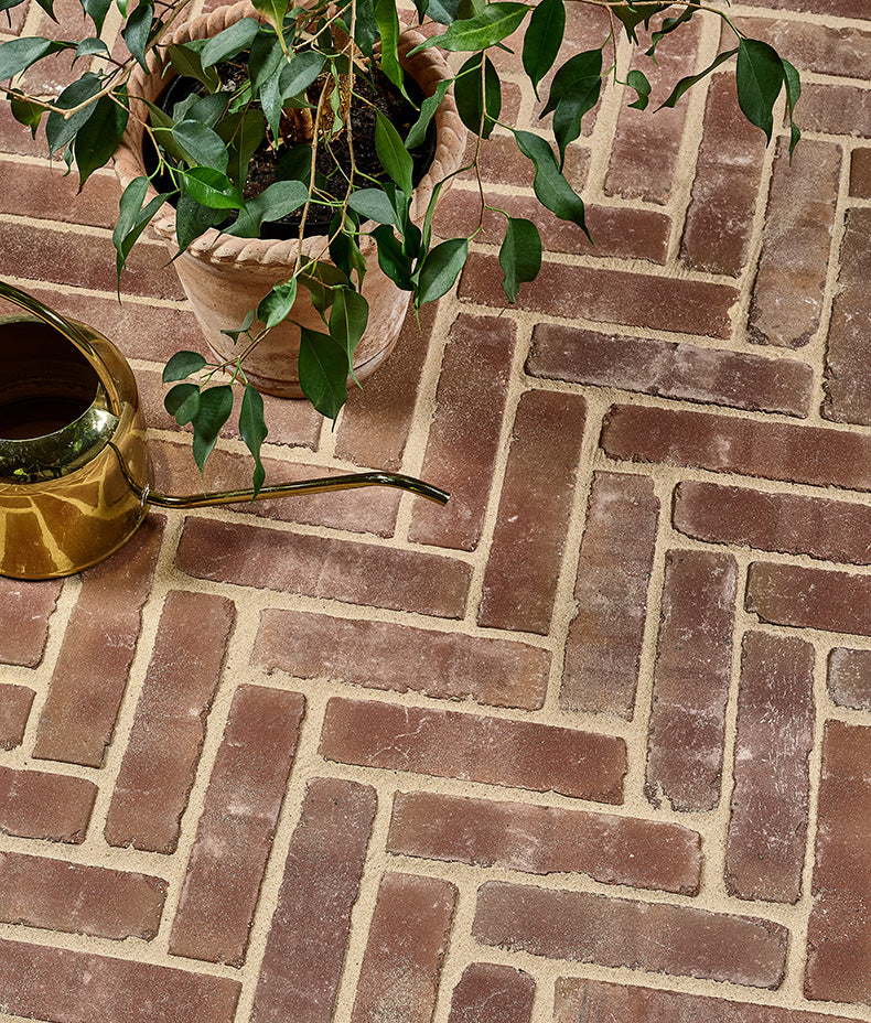 Flanders Warm Russet Tumbled Clay Pavers 5.0x20.4cm