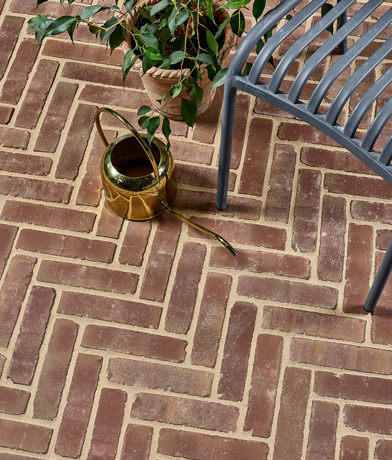 Flanders Warm Russet Tumbled Clay Pavers 5.0x20.4cm Sample