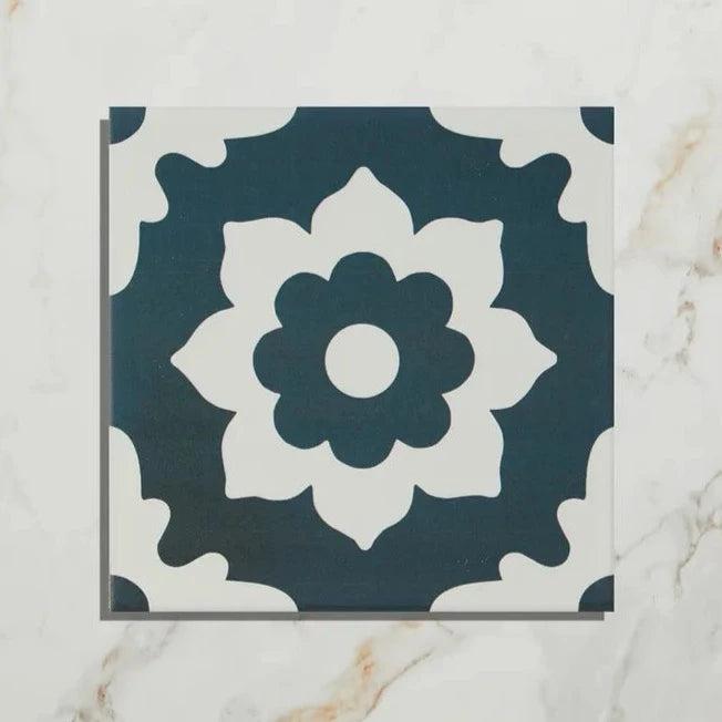 Floris, Denim, £94.20/ M2 Blue Tile Decorative Tiles Porcelain Decorative Tiles Ca Pietra