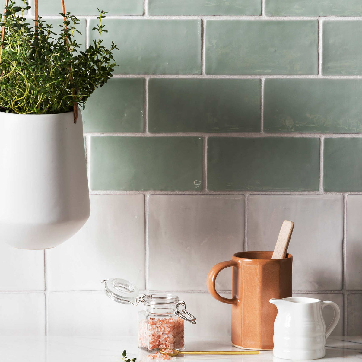 Fired Earth Forecast Rectangle Glazed Wall Tiles Sample