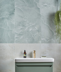 Illusion Whisper Onyx Porcelain Polished Lagoon 60x120cm Sample