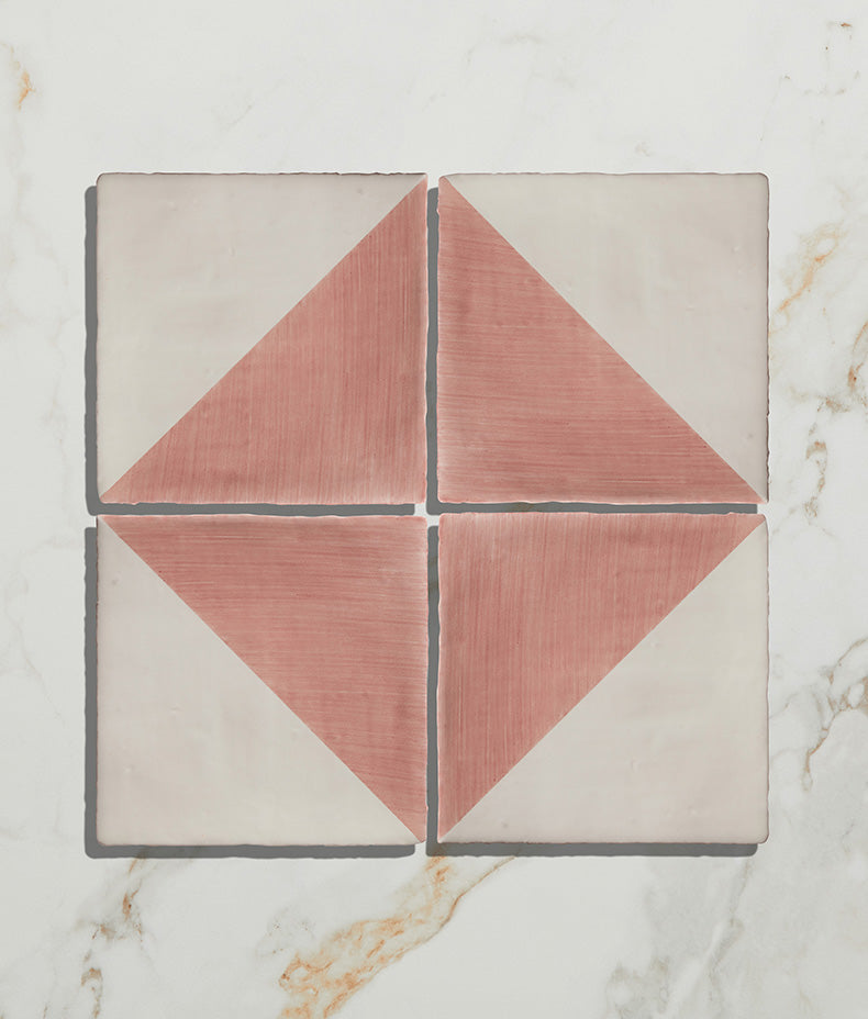 STUDIO Jamboree Handpainted Ceramic Coral Tri 13x13cm
