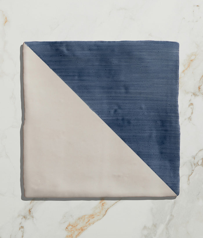 STUDIO Jamboree Handpainted Ceramic Denim Tri 13x13cm