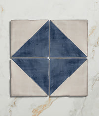 STUDIO Jamboree Handpainted Ceramic Denim Tri 13x13cm Sample