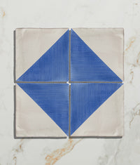 STUDIO Jamboree Handpainted Ceramic Greek Blue Tri 13x13cm Sample