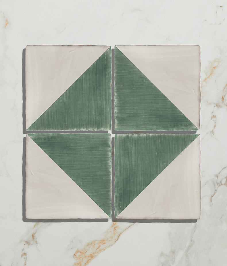 STUDIO Jamboree Handpainted Ceramic Thyme Tri 13x13cm Sample