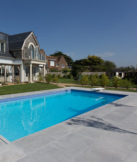 Kimmeridge Limestone Etched Bullnose Coping 40cm Sample