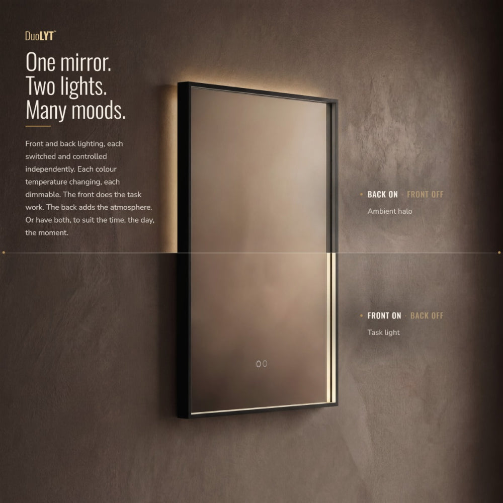 Kingsley Rectangular Mirror 60x80cm - Black