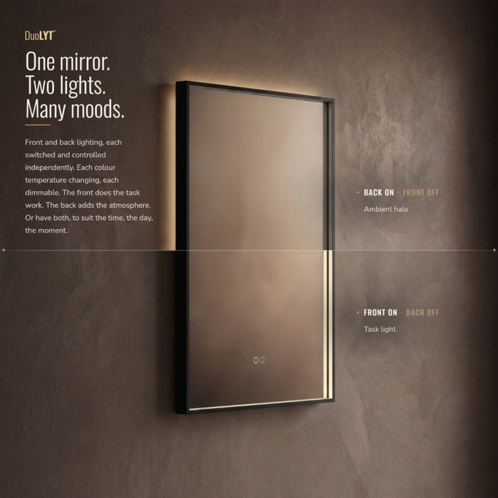 Kingsley Rectangular Mirror 60x80cm - Black