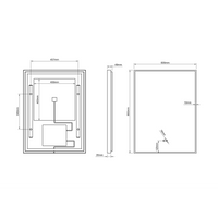 Kingsley Rectangular Mirror 60x80cm - Black