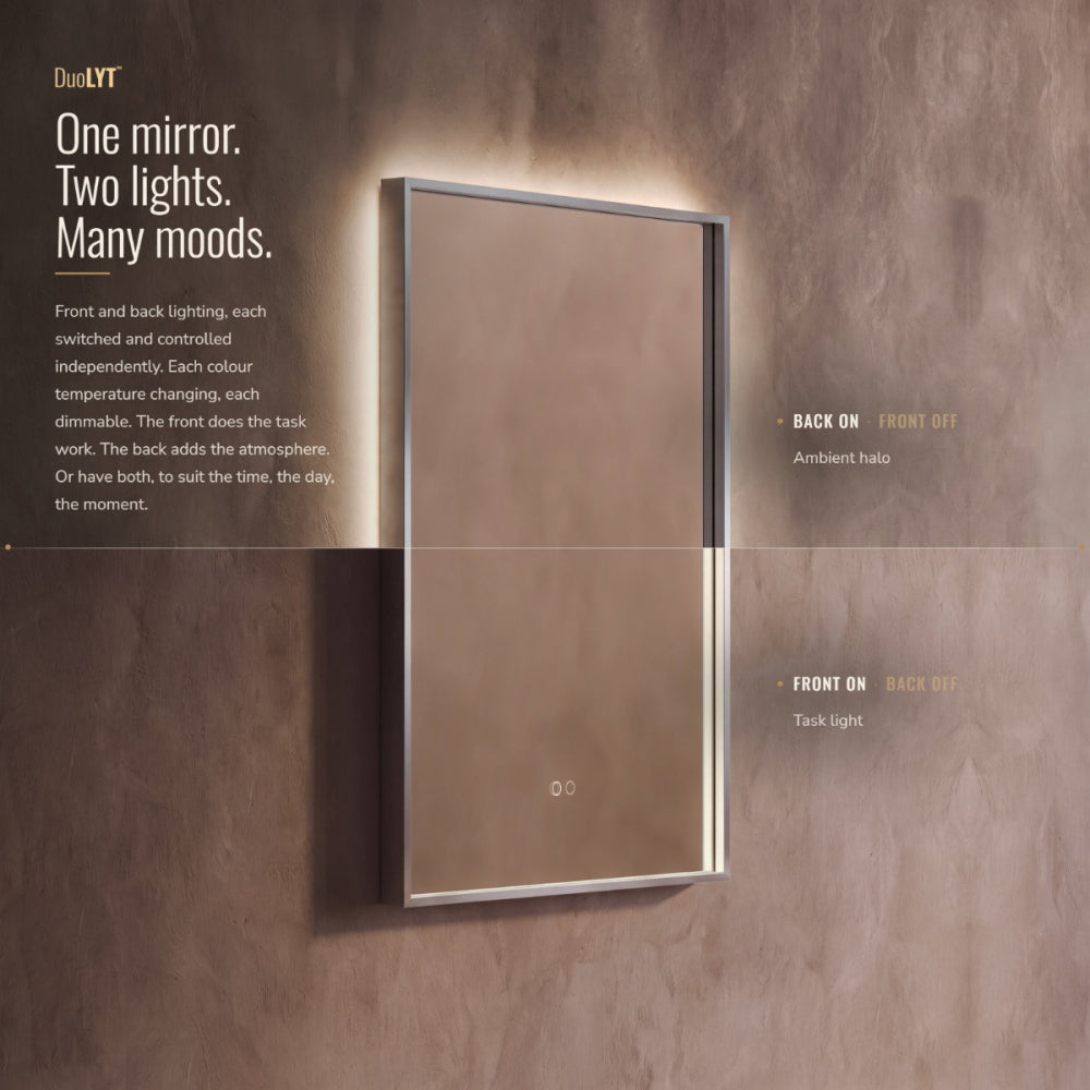 Kingsley Rectangular Mirror 60x80cm - Brushed Nickel