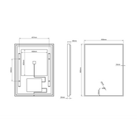 Kingsley Rectangular Mirror 60x80cm - Brushed Nickel