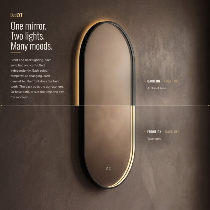 Kingsley Capsule Mirror 50x100cm - Black