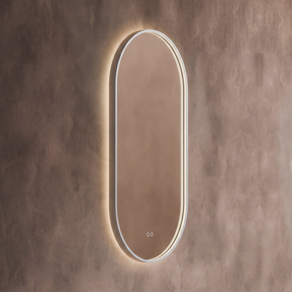 Kingsley Capsule Mirror 50x100cm - Brushed Nickel