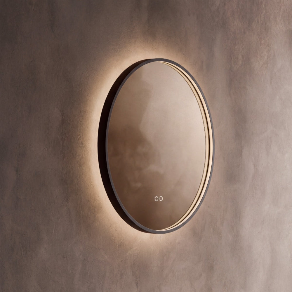 Kingsley Round Mirror 60cm - Black