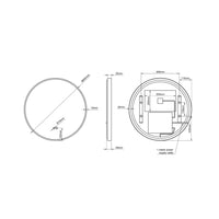 Kingsley Round Mirror 60cm - Black