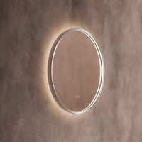 Kingsley Round Mirror 60cm - Brushed Nickel