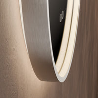 Kingsley Round Mirror 60cm - Brushed Nickel