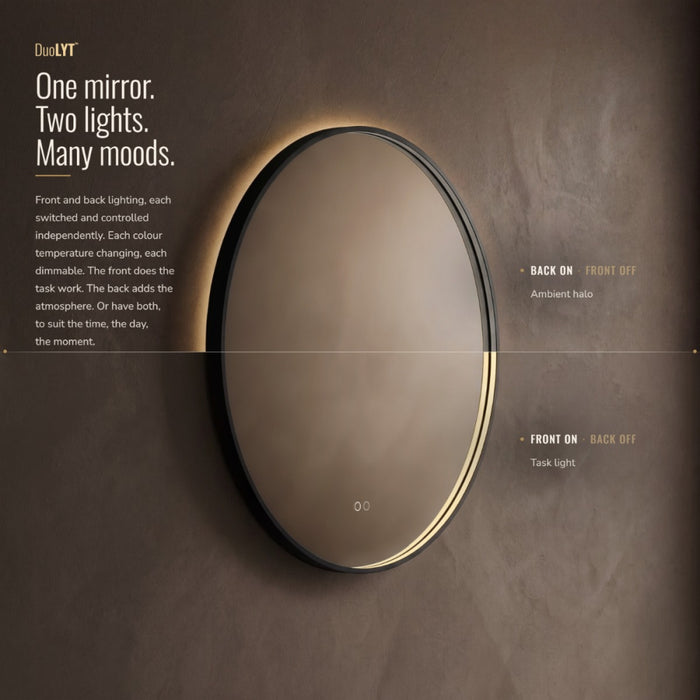 Kingsley Round Mirror 80cm - Black