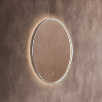Kingsley Round Mirror 80cm - Brushed Nickel