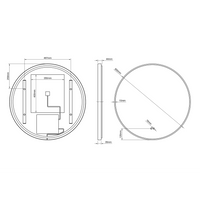 Kingsley Round Mirror 80cm - Brushed Nickel