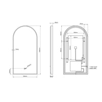 Kingsley Arch Mirror 50x100cm - Brushed Nickel