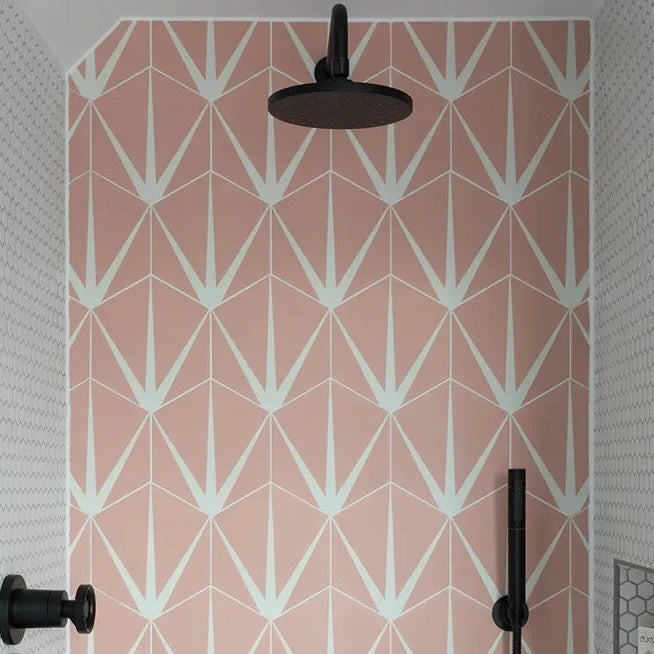 Lily Pad, Bubblegum, £85.08/ M2 Decorative Tiles Pink Tile Porcelain Decorative Tiles Ca Pietra