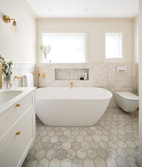 Long Island Marble Honed Finish Large Hexagon 37cm