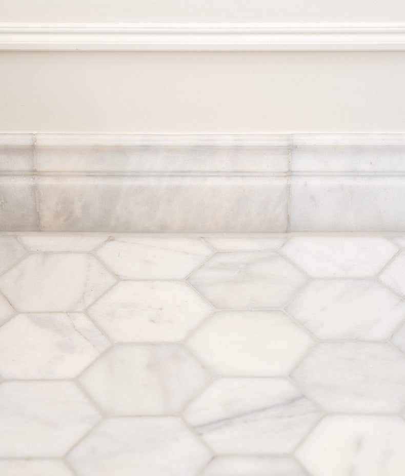 Long Island Marble Honed Finish Large Hexagon 37cm