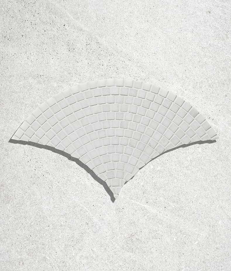 Long Island Marble Fan Mosaic 25cm Sample