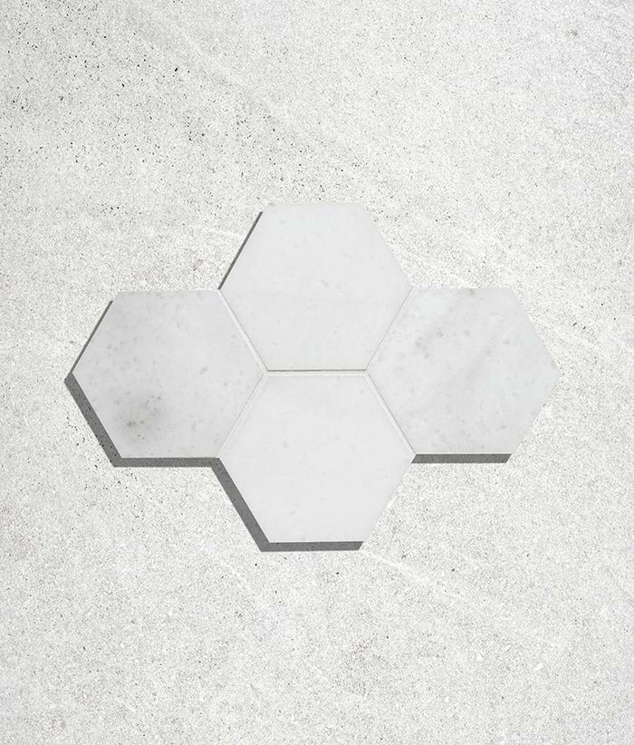 Long Island Marble Honed Finish Large Hexagon 37cm