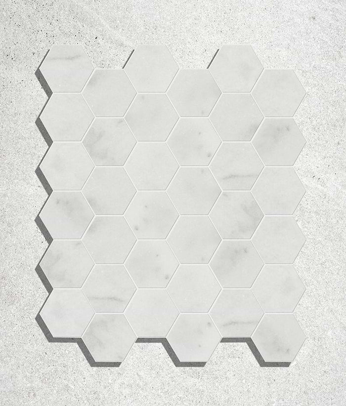 Long Island Marble Small Hexagon Mosaic 30.5cm