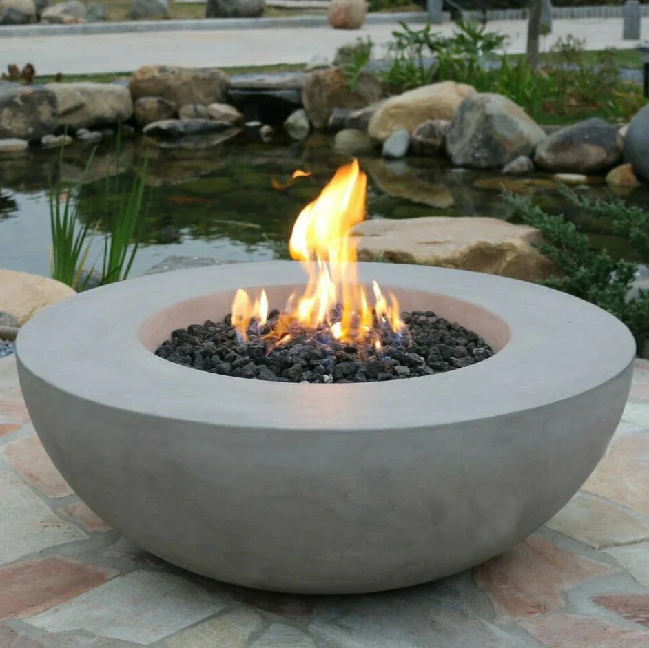 Lunar Fire Bowl, High Performance Cast Concrete, - Blackman Rowe