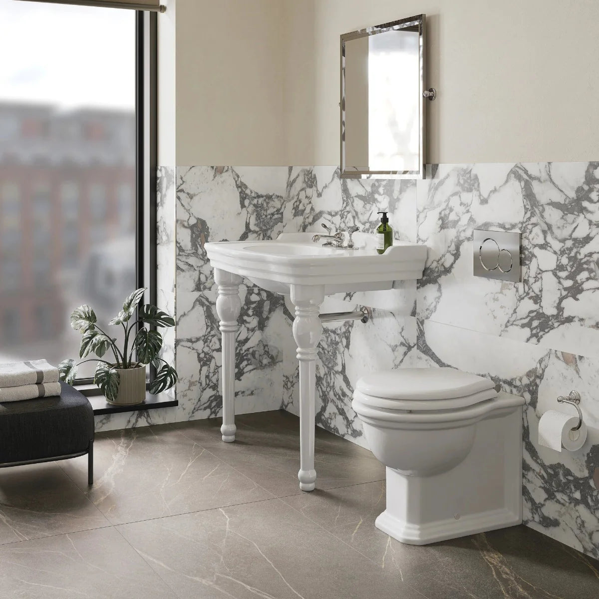Fired Earth Lux Viola 60 x 120 Marble Effect Porcelain Tile Sample