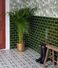 Victorian Style™ Wall Ceramic Olive Green Metro Crackle Glaze 7.5x15cm Sample