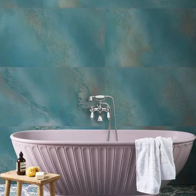 Maldives Porcelain Lagoon Marble Effect, £105.00/ M2 sample Sample Ca Pietra Sample