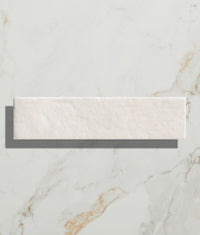 Marlborough Porcelain Parquet Cotton White Gloss 7x28cm