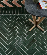 Marlborough Porcelain Parquet Forest Green Gloss 7x28cm