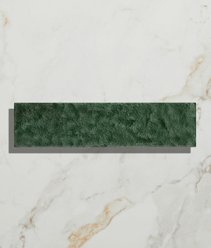 Marlborough Porcelain Parquet Forest Green Gloss 7x28cm