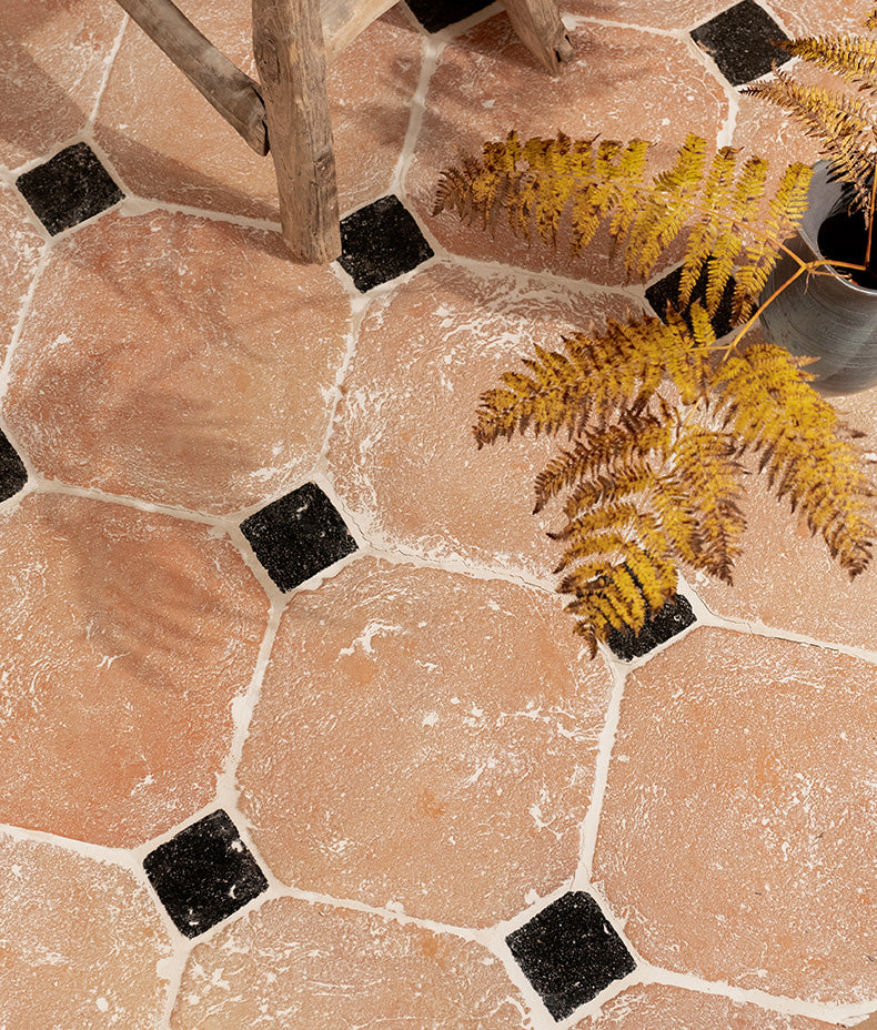 Marlborough Terracotta Octagons & Cabochons 25 X 25cm & 7cm Sample