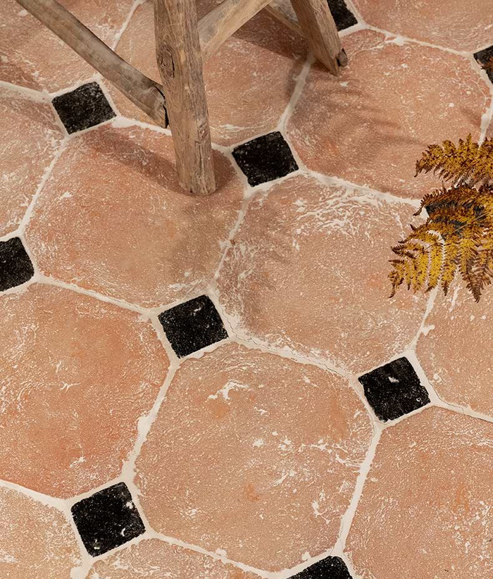 Marlborough Terracotta Octagons & Cabochons 25 X 25cm & 7cm Sample