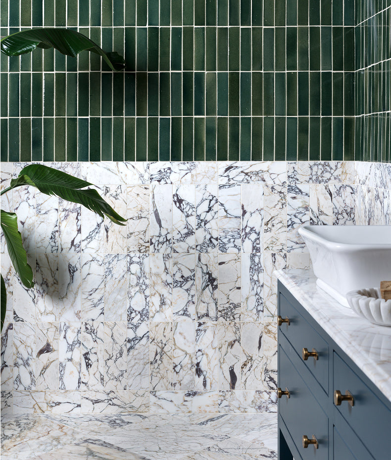 Medici Viola Marble Honed Brick 10x30.5cm