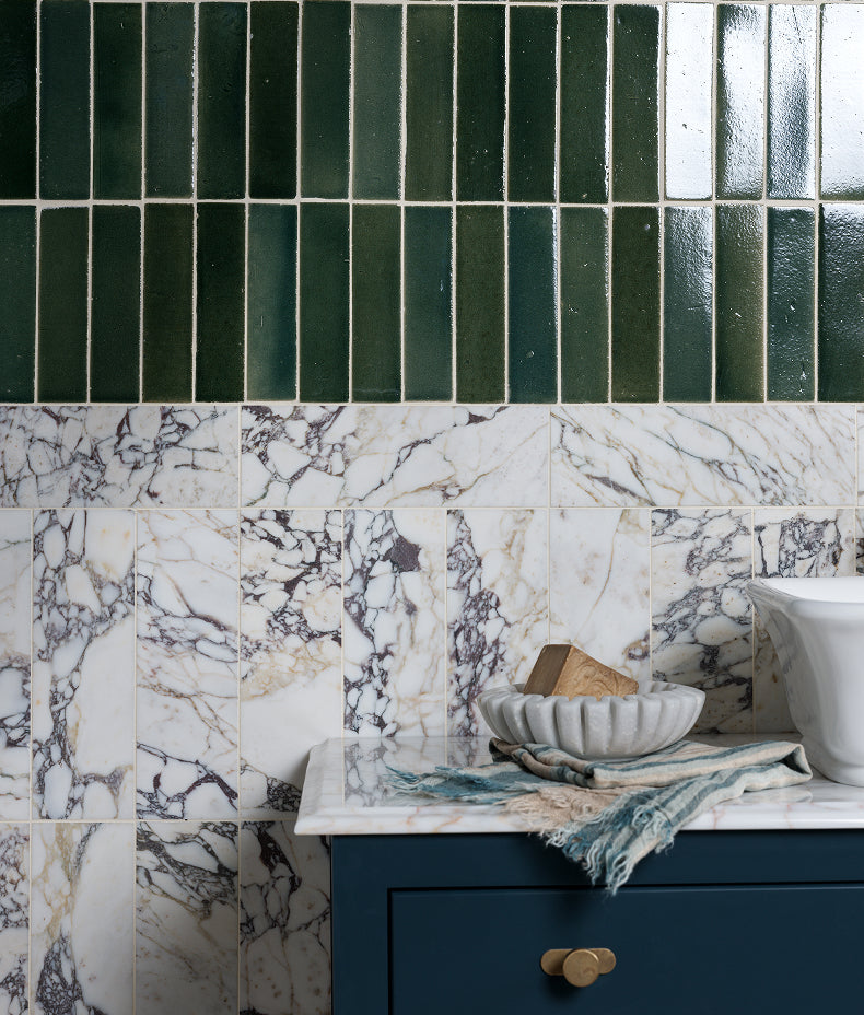 Medici Viola Marble Honed Brick 10x30.5cm