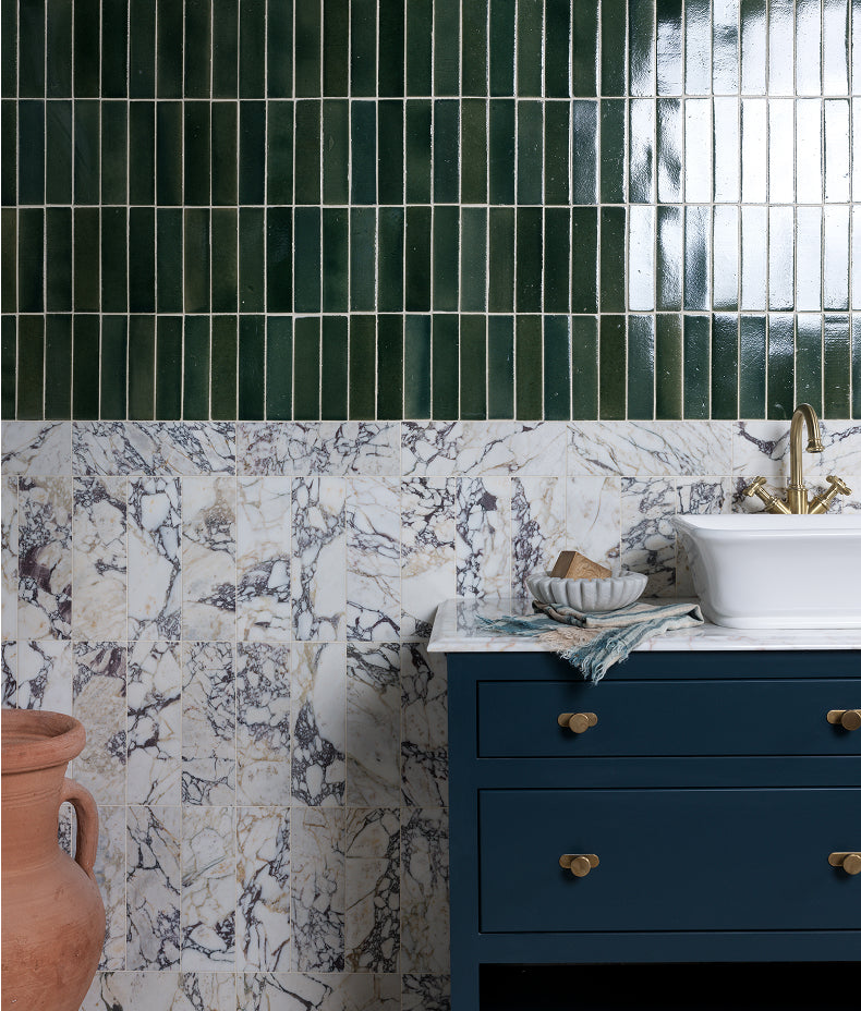 Medici Viola Marble Honed Brick 10x30.5cm