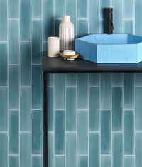 Medina Brick Porcelain Aqua 28cm